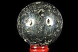 Polished Pyrite Sphere - Peru #97987-1